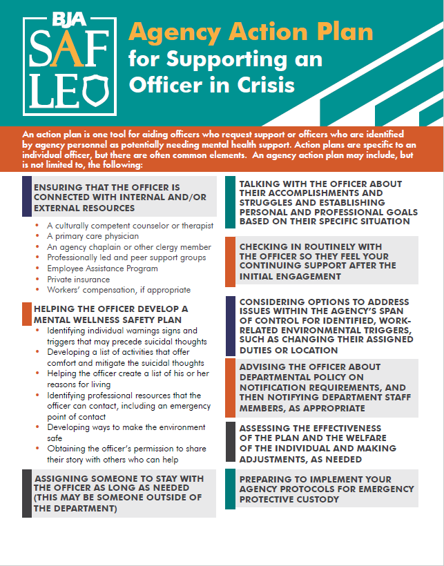 10 Ways to Support an Officer in Crisis: Agency Action Plan for Supporting an Officer in Crisis